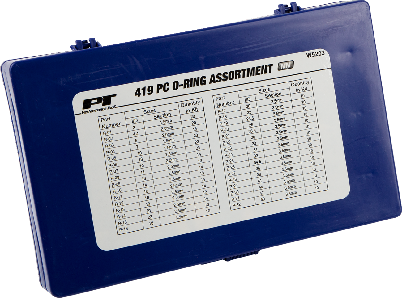 PERFORMANCE TOOL O-Ring Assortment - Metric - 419-Piece W5203