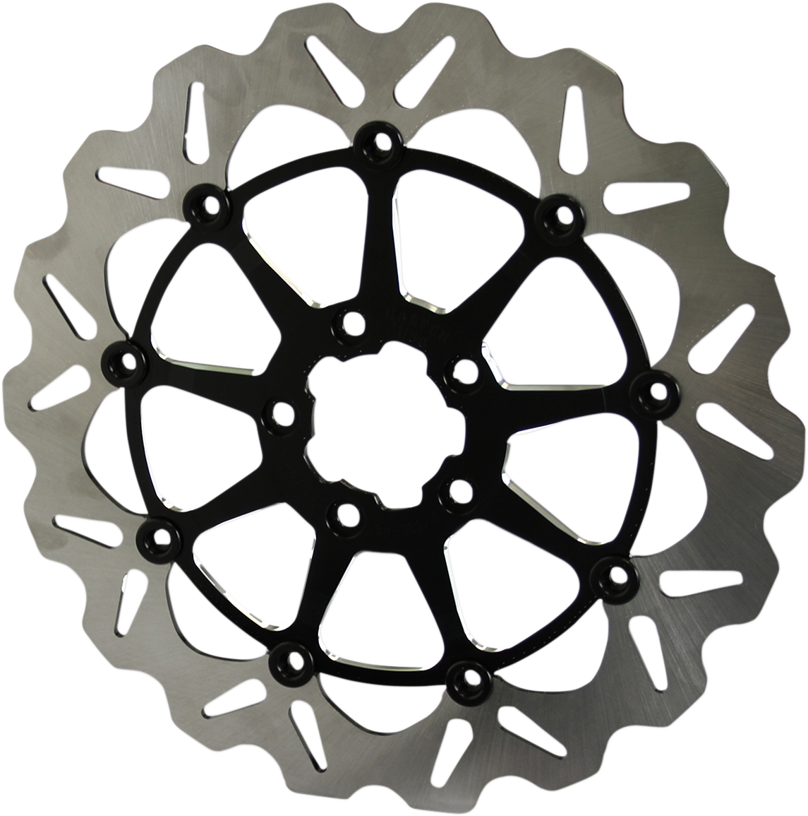 GALFER Wave® Rotor - Contrast Cut - 12.5" ACT BLK/MACHINED CARRIER DF680CWS-C