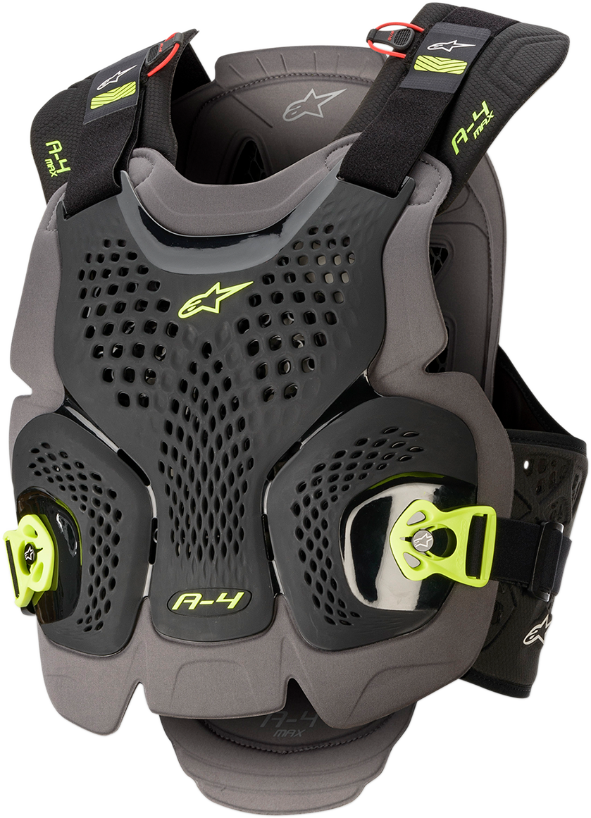 ALPINESTARS A-4 Max Chest Protector - Black/Yellow - XS/S 67015201155XS/S
