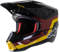 ALPINESTARS SM5 Helmet - Venture - Black/Bordeaux/Yellow/Glossy - Small 8305122-1358-SM