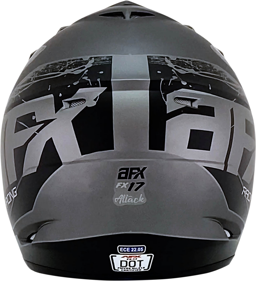 AFX FX-17 Helmet - Attack - Frost Gray/Matte Black - Medium 0110-7138