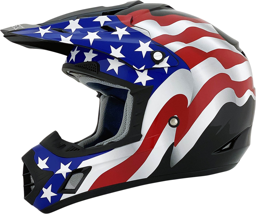 AFX FX-17 Helmet - Flag - Black - XS 0110-2368