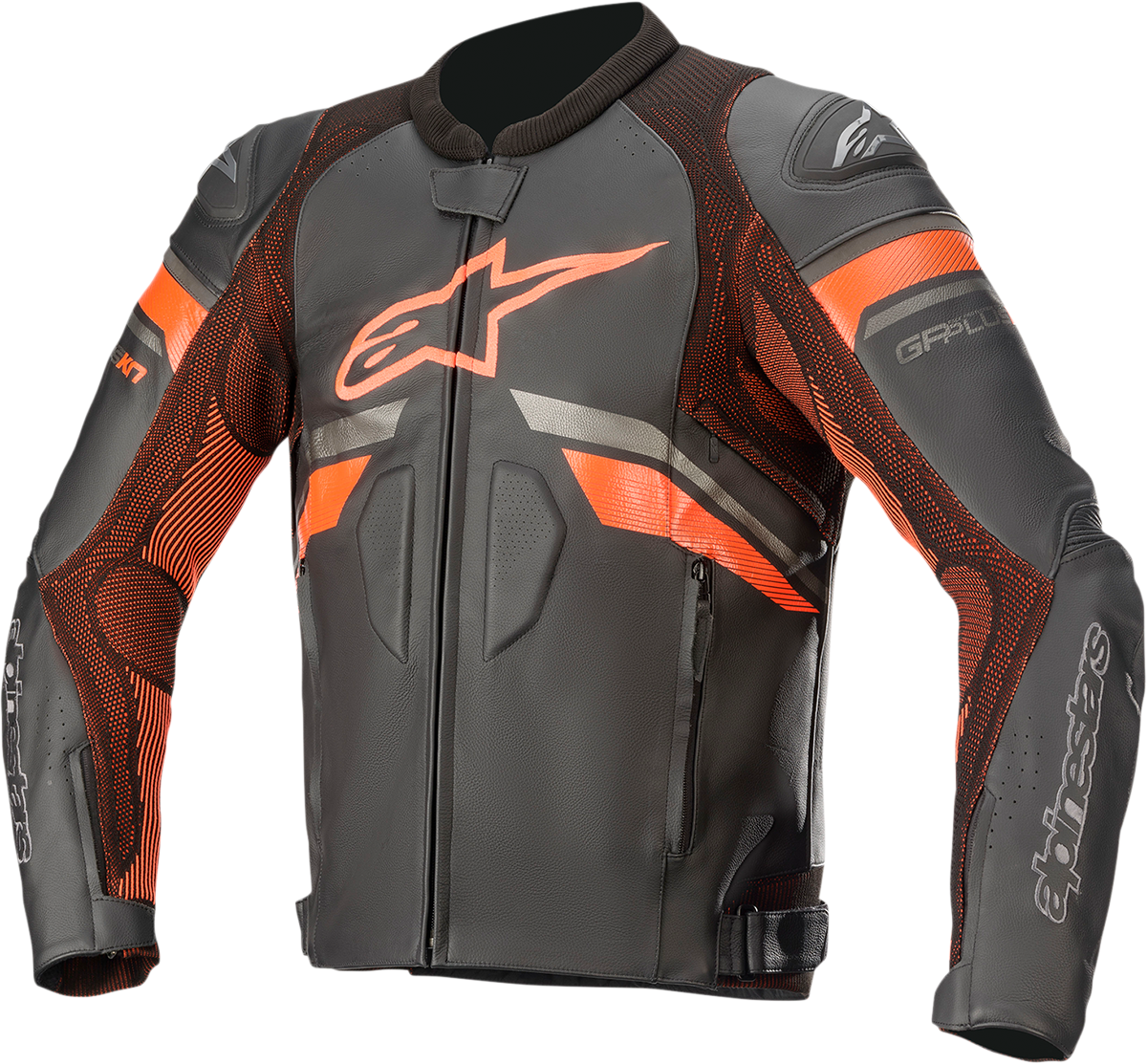 ALPINESTARS GP Plus R v3 Rideknit® Leather Jacket - Black/Red Fluo - US 42 / EU 52 3100321-1030-52