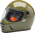 BILTWELL Lane Splitter Helmet - Gloss Olive Green - Large 1004-154-504