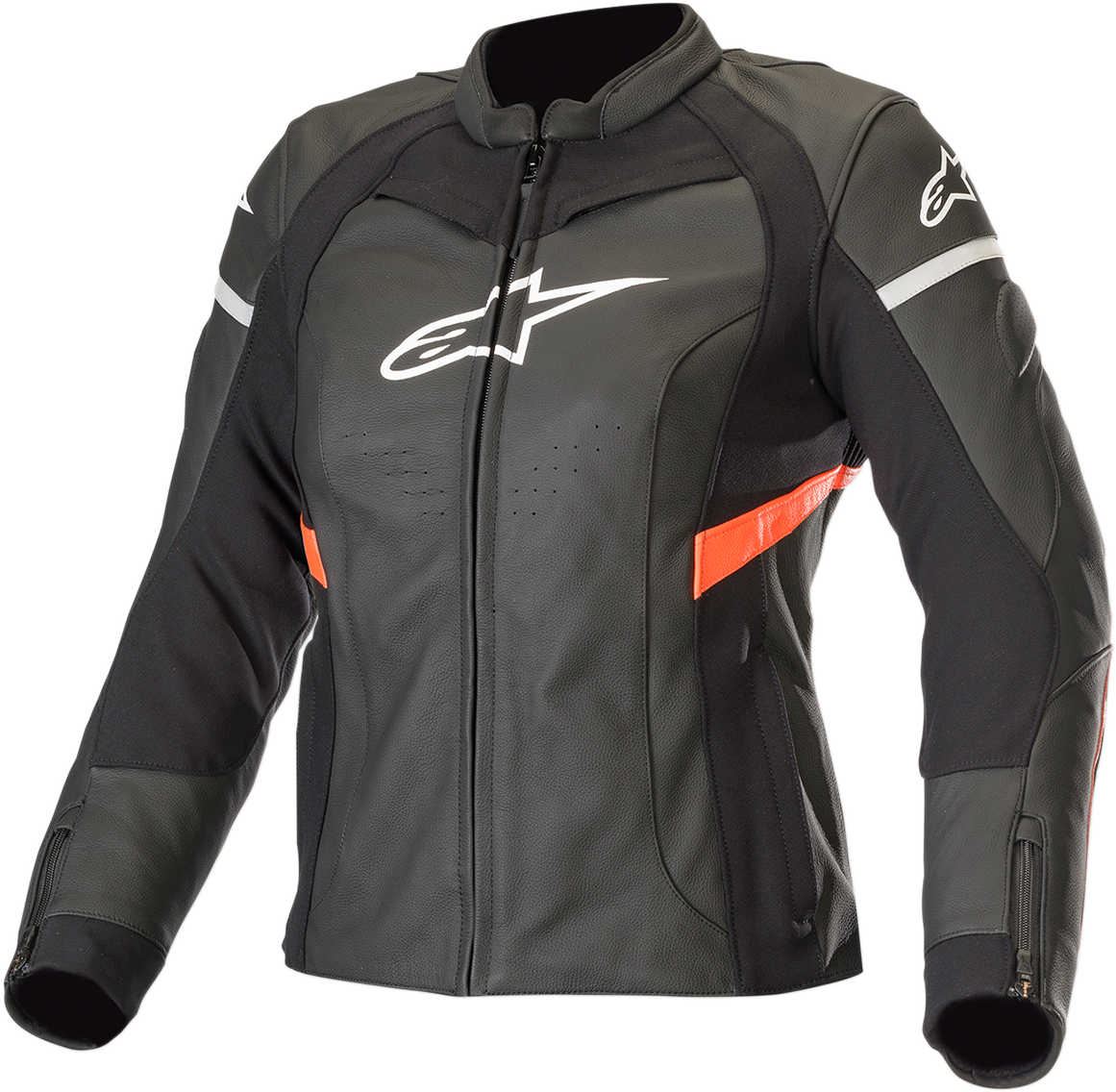 ALPINESTARS Stella Kira Leather Jacket - Black/Red - US 12 / EU 48 3112019-1030-48