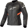 ALPINESTARS Stella Kira Leather Jacket - Black/Red - US 14 / EU 50 3112019-1030-50