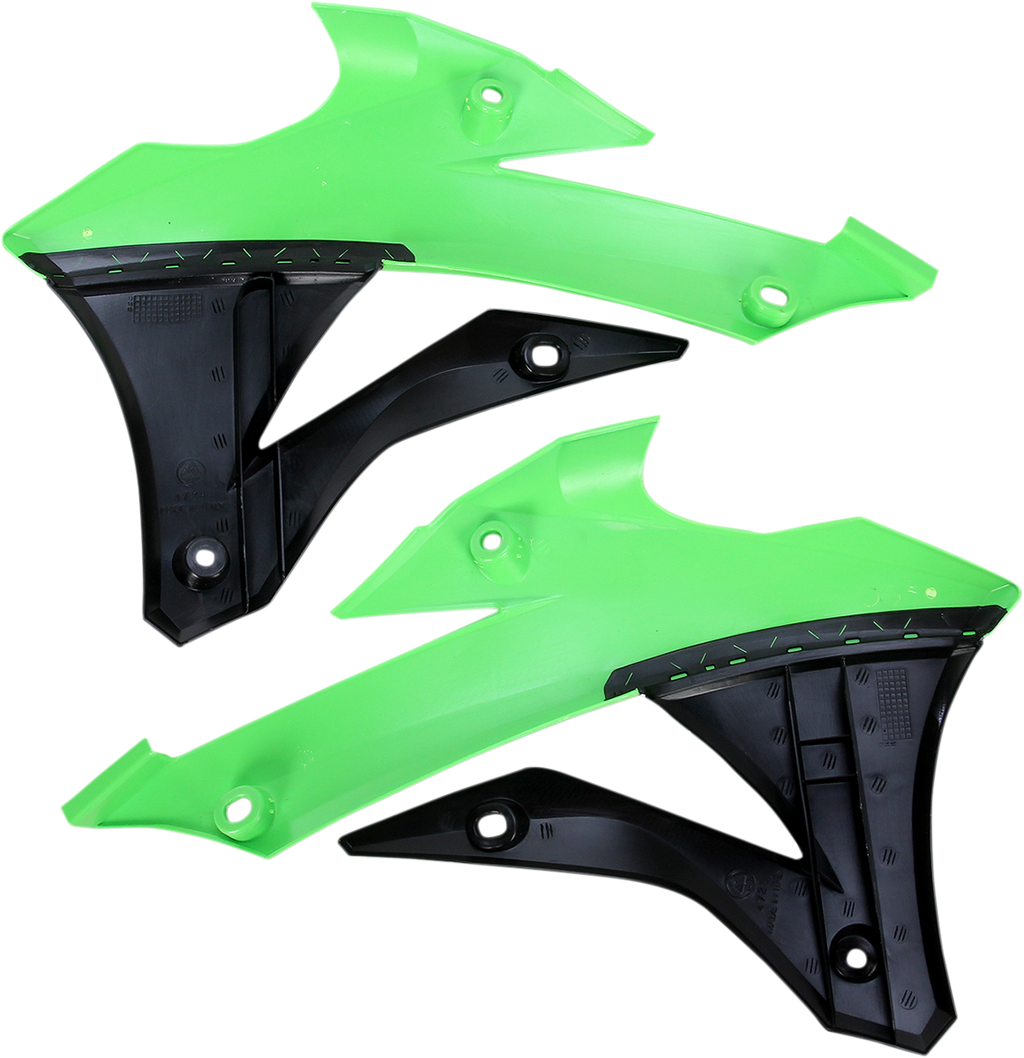 ACERBIS Radiator Shrouds - Green/Black 2374071089