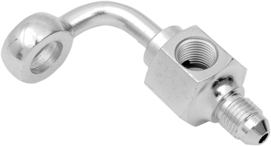 DRAG SPECIALTIES Banjo Fitting - 3/8" x AN3 - 90° - Short 304