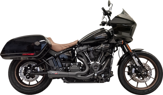 BASSANI XHAUST The Ripper Short Road Rage 2-into-1 Exhaust System - Black 1S74B