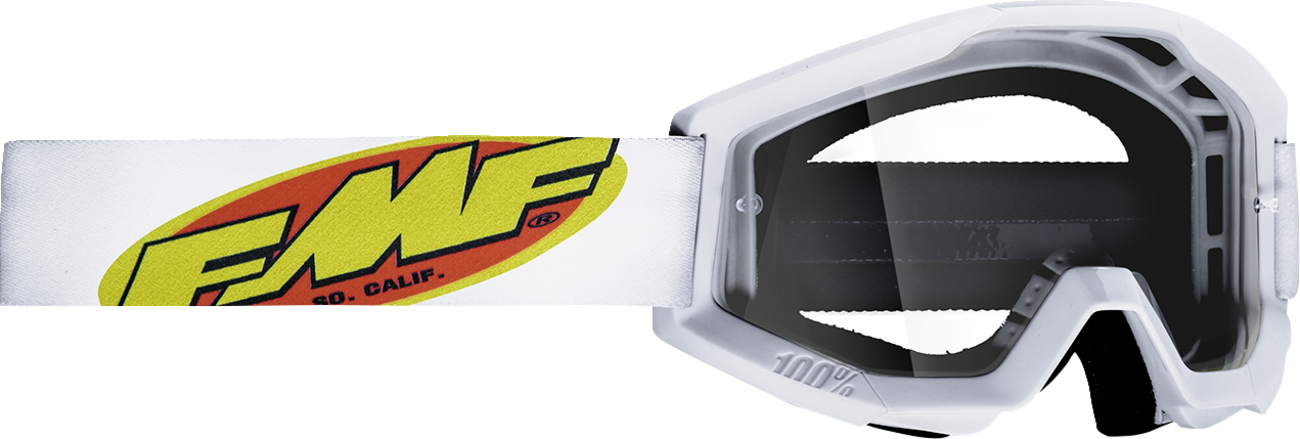 FMF Youth PowerCore Goggles - Core - White - Clear F-50054-00006 2601-3186