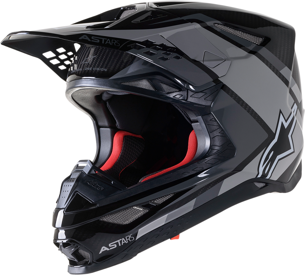 ALPINESTARS Supertech M10 Helmet - Meta 2 - MIPS® - Black/Gray/Gloss - Large 8300422-1195-LG