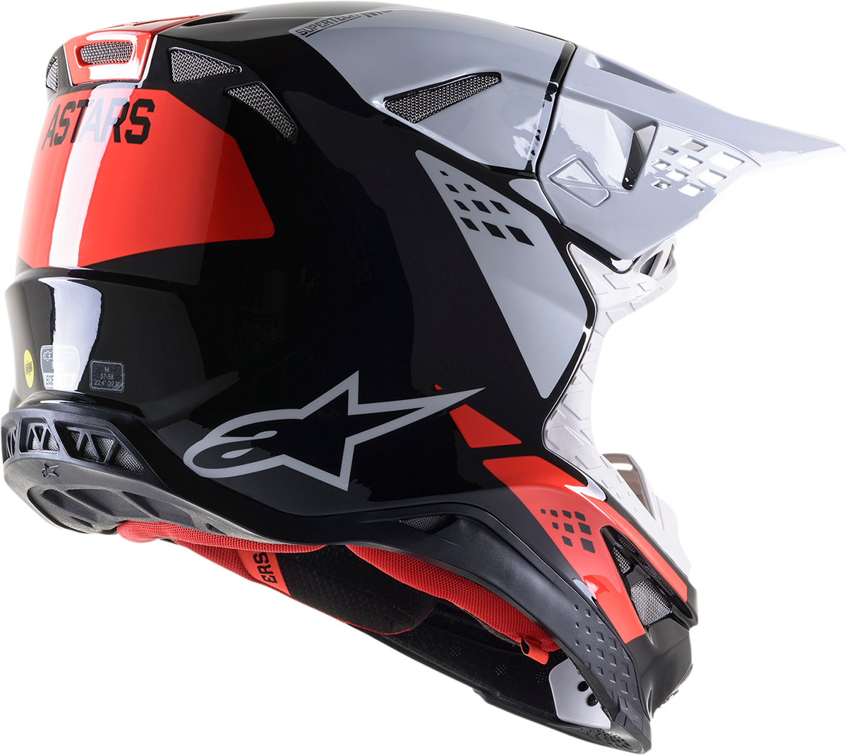 ALPINESTARS Supertech M8 Helmet - Factory - Black/White/Red - Large 8302922-1233-LG