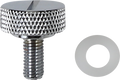 DRAG SPECIALTIES Seat Knob - Chrome - Slotted - 1/4-28 370295