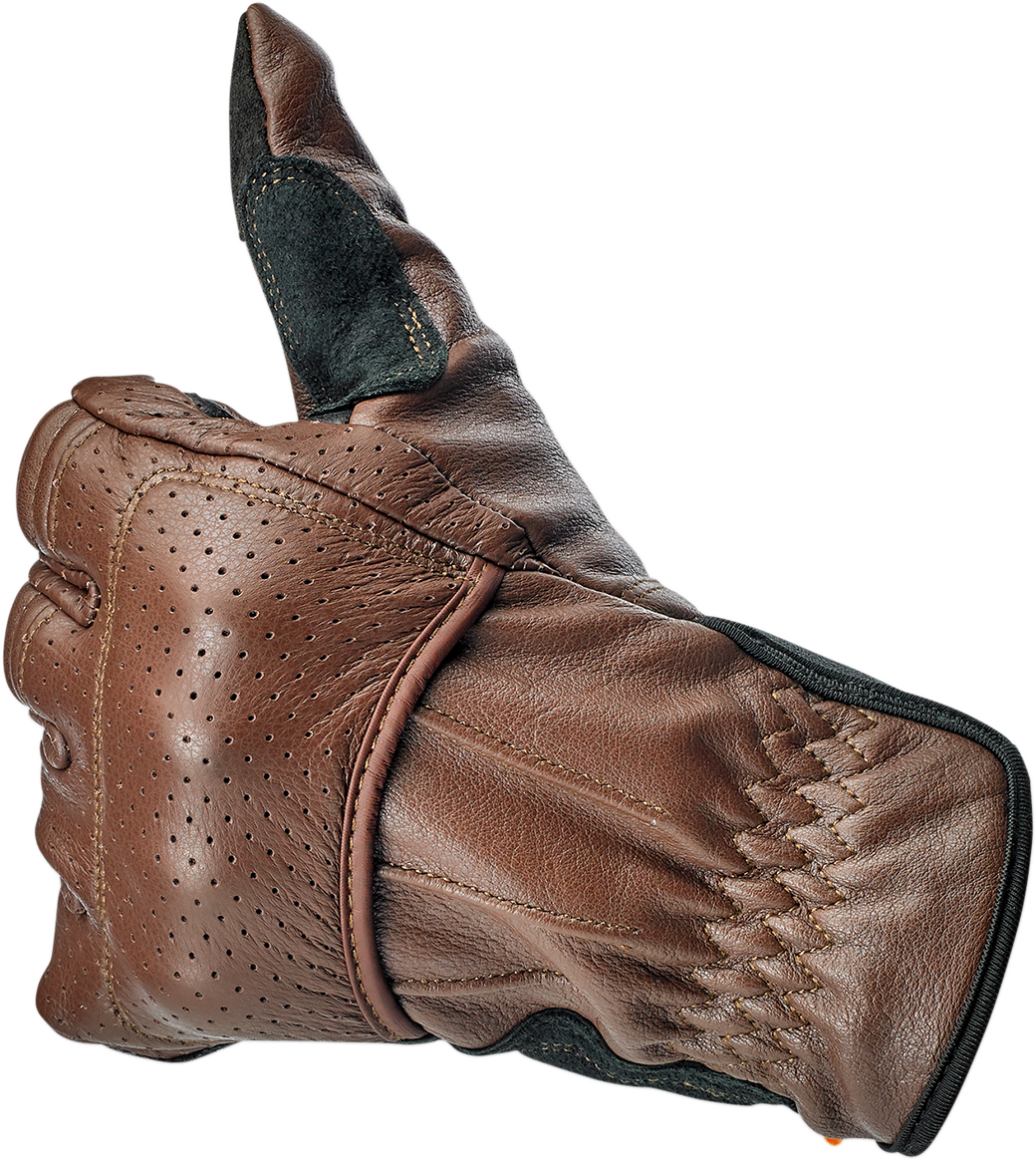 BILTWELL Borrego Gloves - Chocolate/Black - Small 1506-0201-302