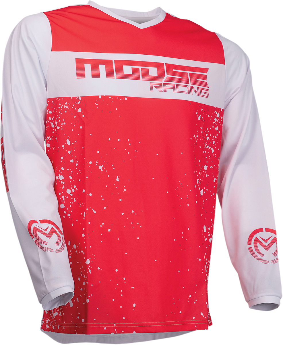 MOOSE RACING Qualifier Jersey - Red/White - Large 2910-6647
