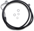 DRAG SPECIALTIES Brake Line - Front - Black - +2" with ABS 614220-2BLK
