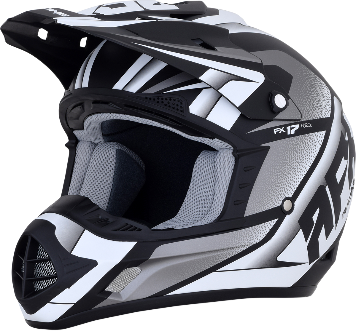 AFX FX-17 Helmet - Force - Matte Black/White - Large 0110-5199