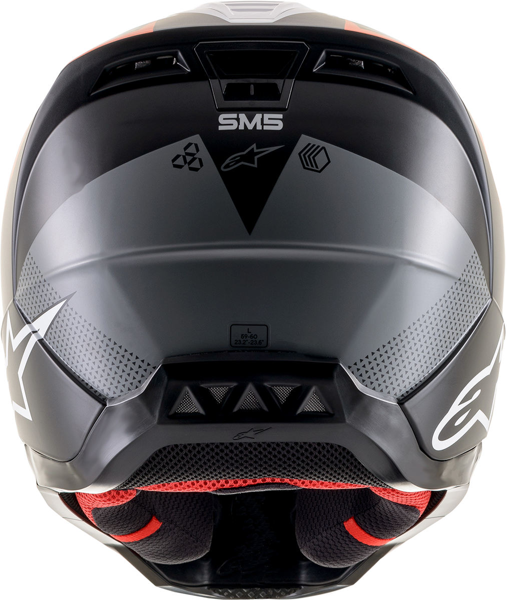 ALPINESTARS SM5 Helmet - Rayon - Black/White/Orange - XL 8304121-1242-XL