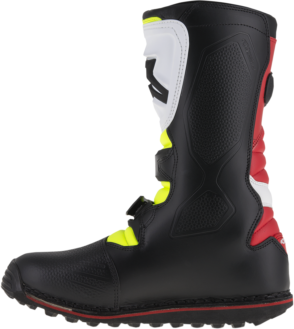 ALPINESTARS Tech-T Boots - White/Red/Yellow Fluorescent/Black - US 7 2004017-2351-7