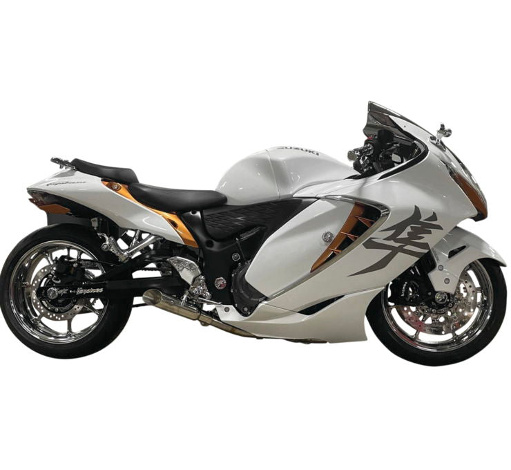 Voodoo Shorty Full Exhaust system  Polished Hayabusa 22-23 G3