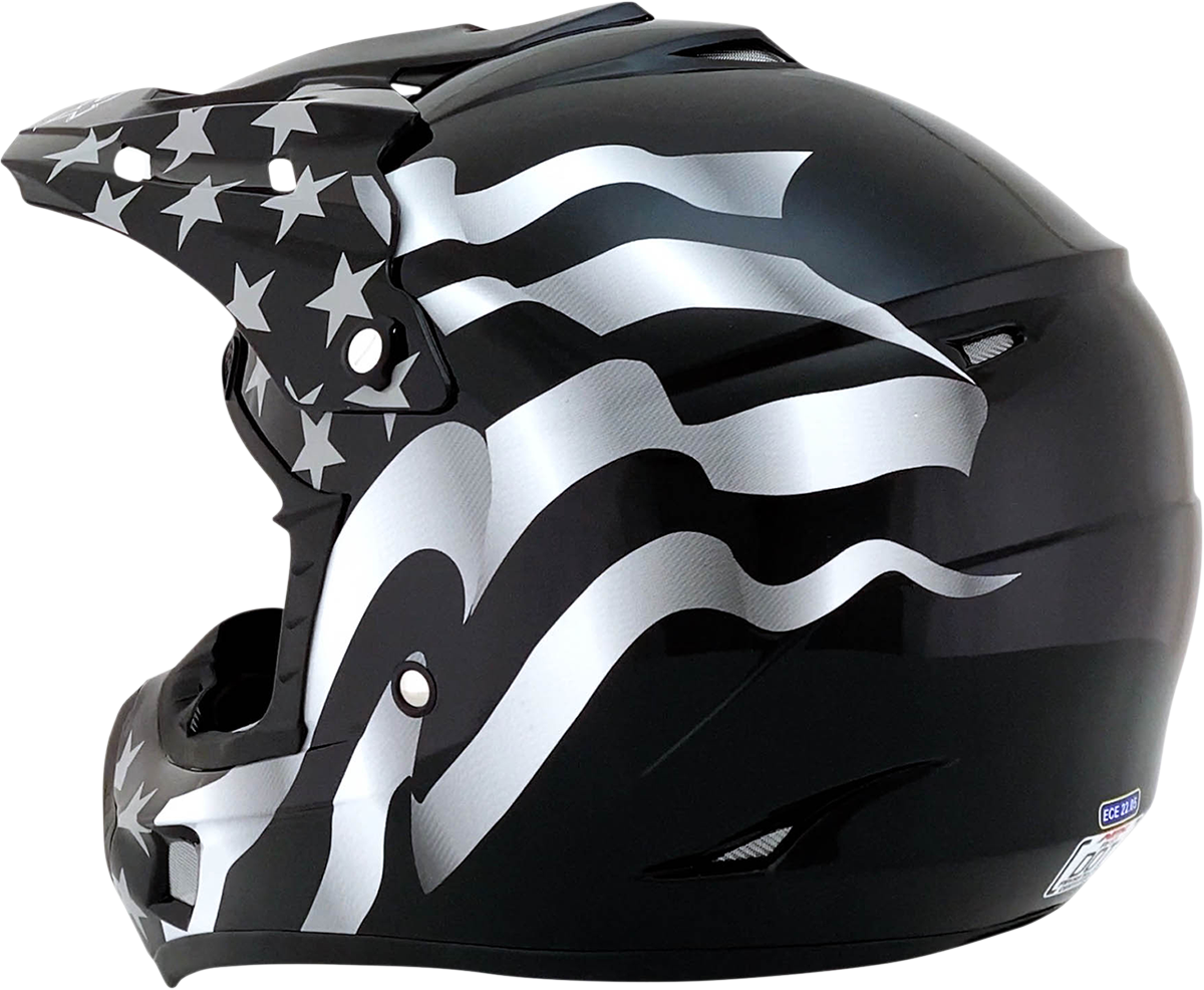 AFX FX-17 Helmet - Flag - Stealth - XS 0110-2362