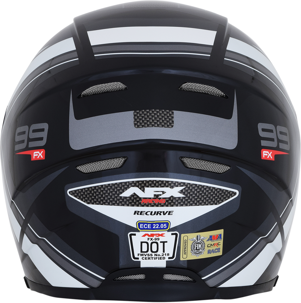 AFX FX-99 Helmet - Recurve - Black/White - Small 0101-11116