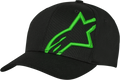 ALPINESTARS Corp Snap 2 Hat - Black/Green - One Size 1211810091060OS