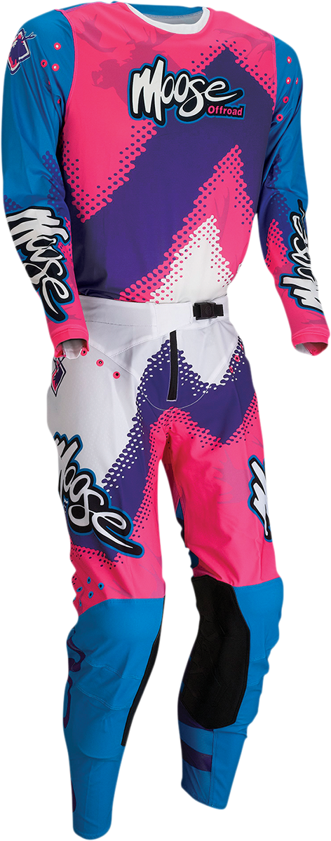 MOOSE RACING Agroid Jersey - Pink/Blue/Purple - Small 2910-6380