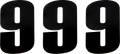 MOOSE RACING Race Number 9 - Black - 6" 80119
