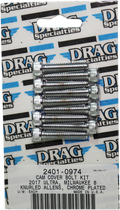 DRAG SPECIALTIES Camshaft Cover Knurled Bolt Kit - Chrome - M8 MK779