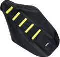 MOOSE RACING Ribbed Seat Cover - Black Cover/Yellow Ribs - Suzuki RMZ45005-331RT