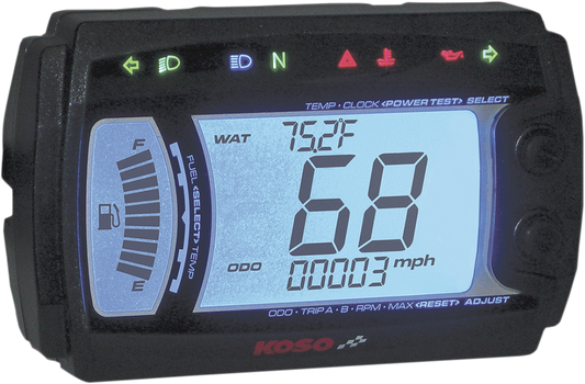KOSO NORTH AMERICA XR-SR Multi-Function Electronic Speedometer - 4.57" W x 2.85" H x 1.25" D BB017B00
