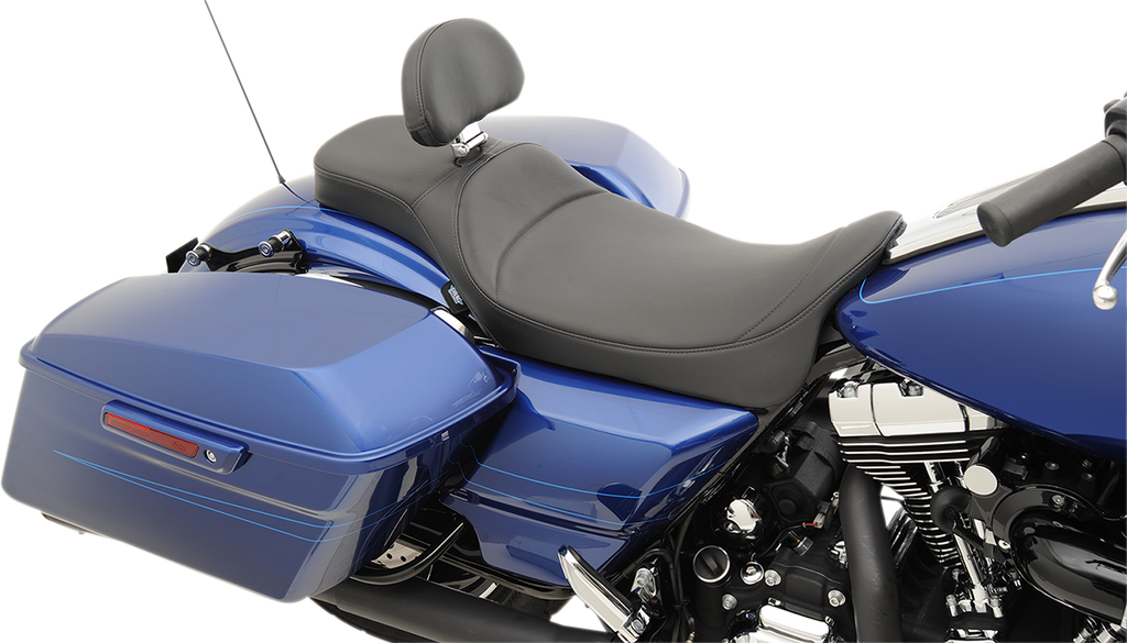 DRAG SPECIALTIES Extended Reach Predator Seat - Mild Stitched - Driver's Backrest - FL '08-'22 0801-1005