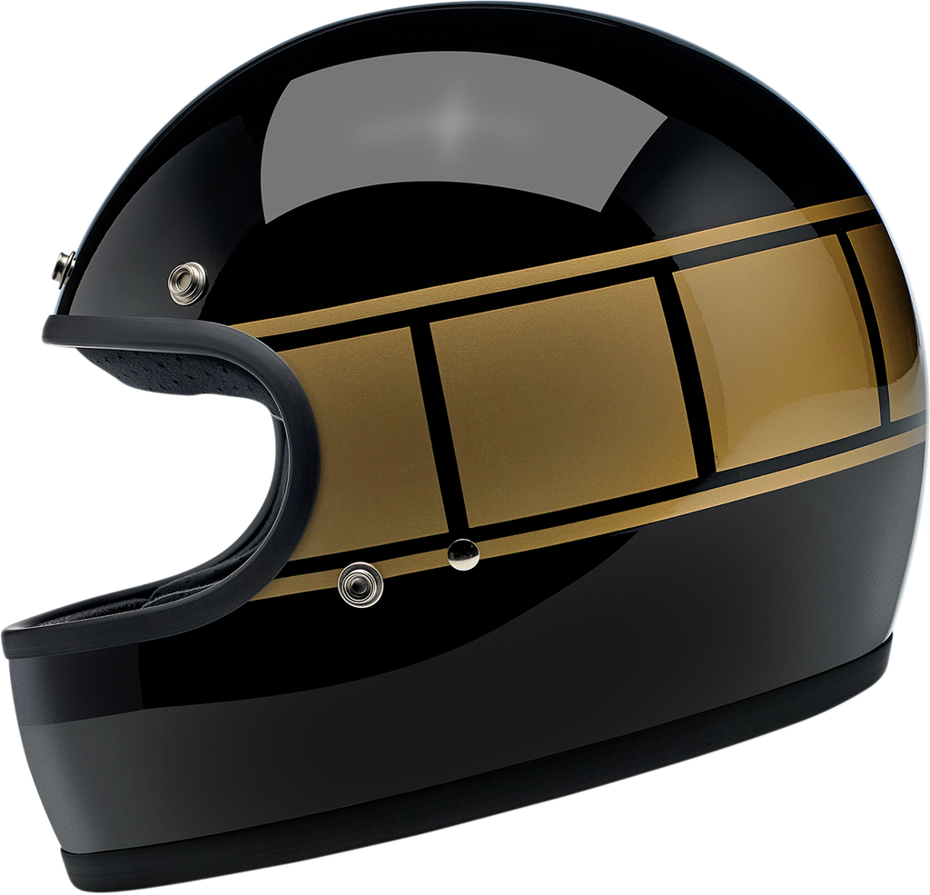 BILTWELL Gringo Helmet - Gloss Black Holeshot - XS 1002-527-101