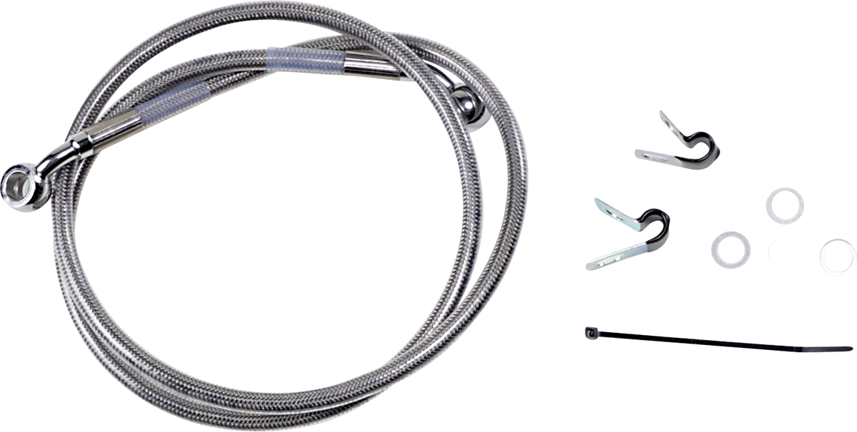 DRAG SPECIALTIES Brake Line - Front - +2" - Stainless Steel - XL 660310-2