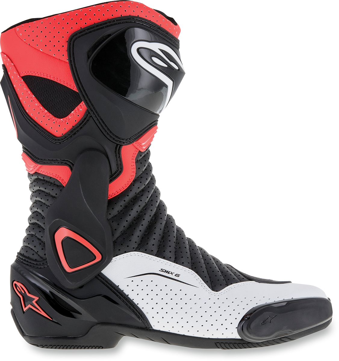 ALPINESTARS SMX-6 v2 Vented Boots - Black/White/Red Fluorescent - US 3.5 / EU 36 2223017-1320-36
