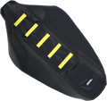 MOOSE RACING Ribbed Seat Cover - Black Cover/Yellow Ribs - Suzuki RMZ45008-331RT