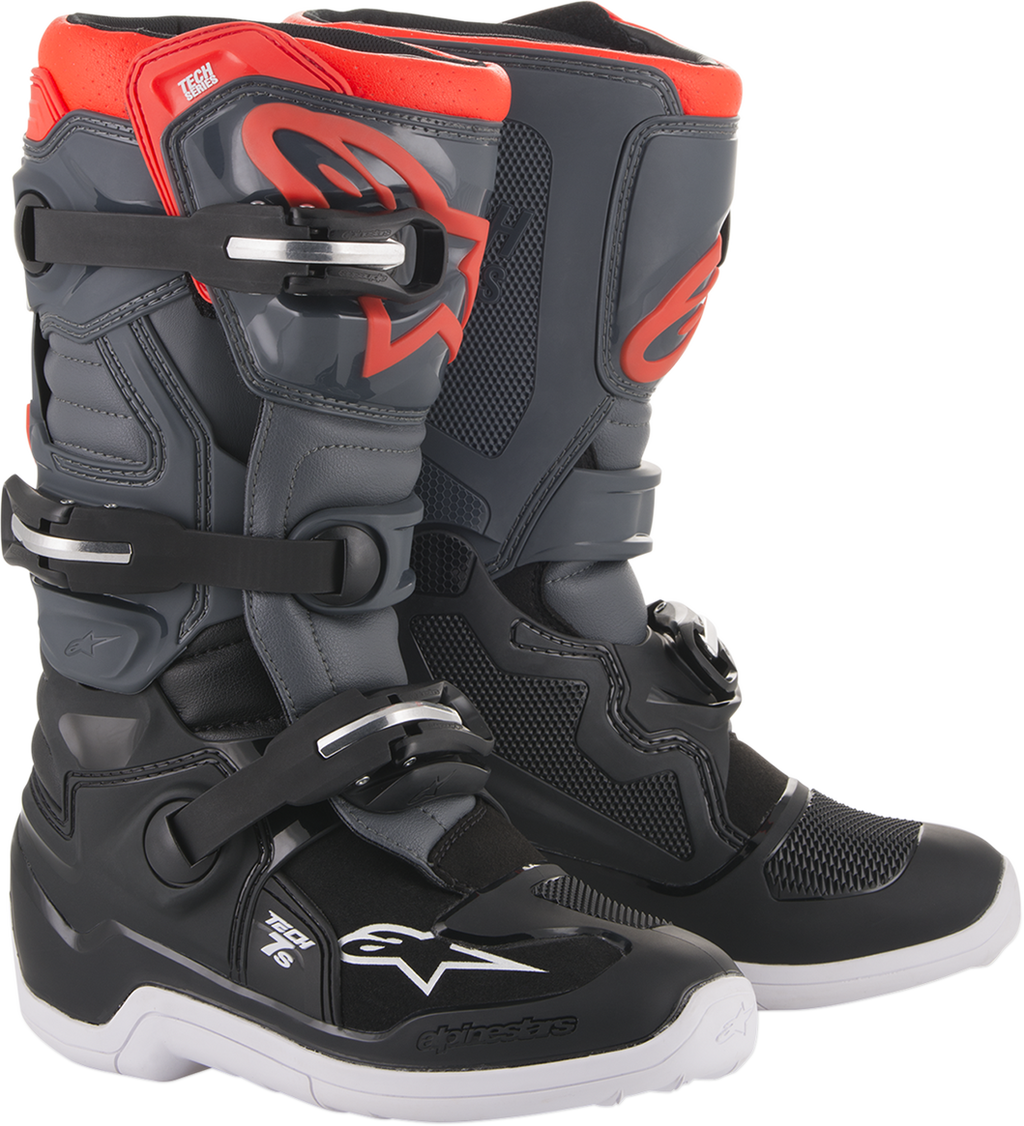ALPINESTARS Youth Tech 7S Boots - Black/Gray - US 8 201501711338