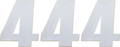 MOOSE RACING Race Number 4 - White - 6" 80104