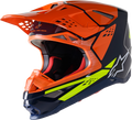 ALPINESTARS Supertech M8 Helmet - Factory - Blue/Orange/Yellow - Medium 8302922-7445-MD