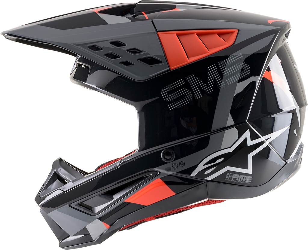 ALPINESTARS SM5 Helmet - Rover - Gray/Red - Small 8303921-1392-SM