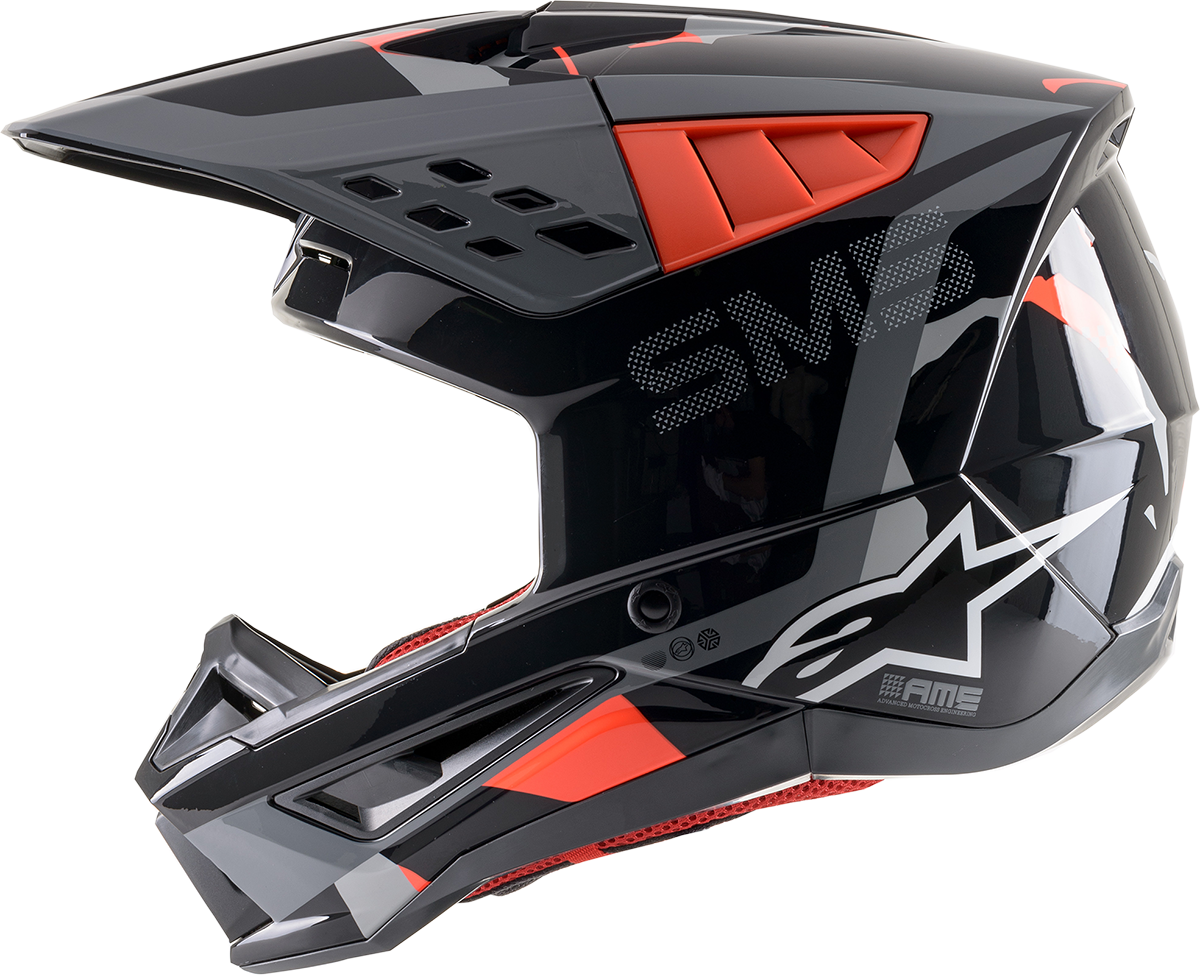 ALPINESTARS SM5 Helmet - Rover - Gray/Red - Large 8303921-1392-LG