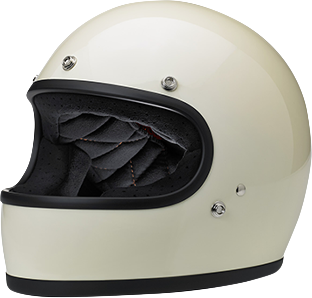 BILTWELL Gringo Helmet - Gloss Vintage White - Large 1002-102-104