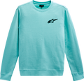 ALPINESTARS Ageless Crew Fleece - Aqua - Medium 1232510207206M