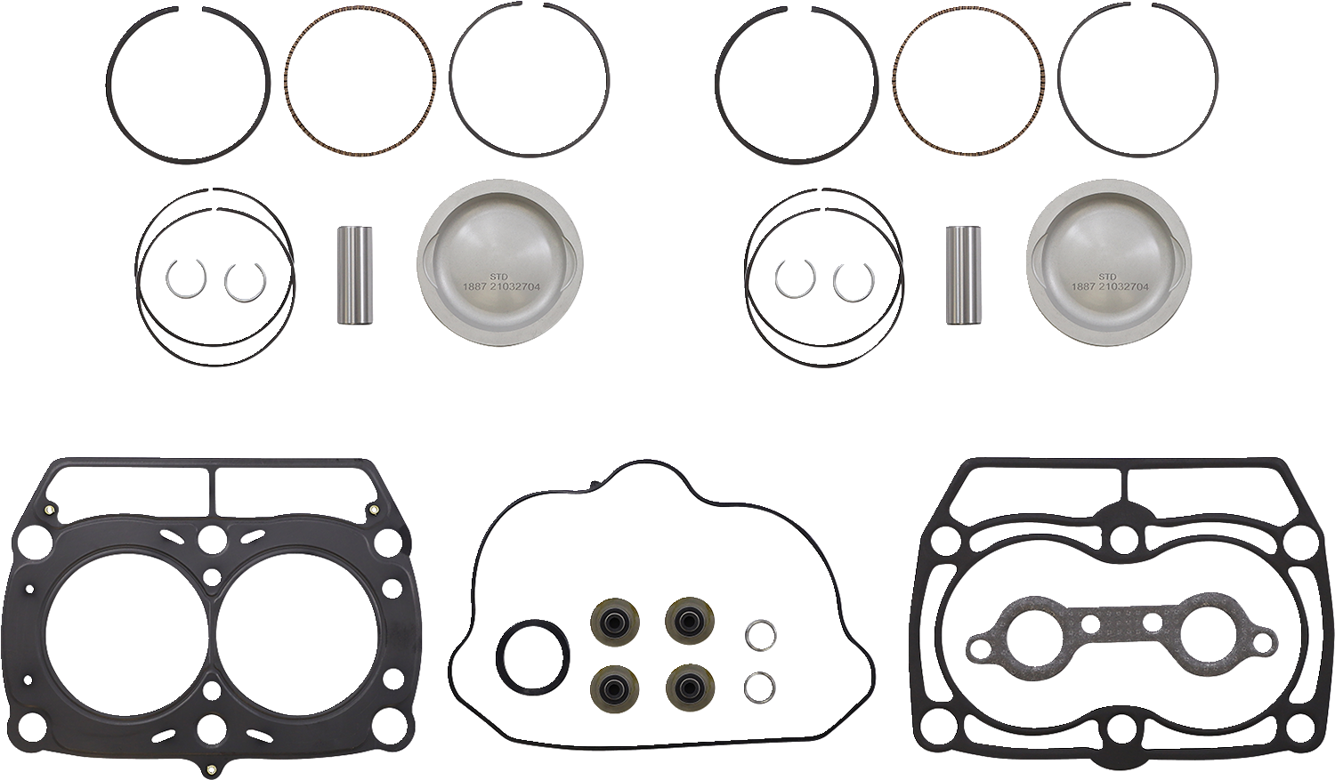CYLINDER WORKS Cylinder Kit - Standard Bore N/F 05-09 RANGER 700 60002-K04