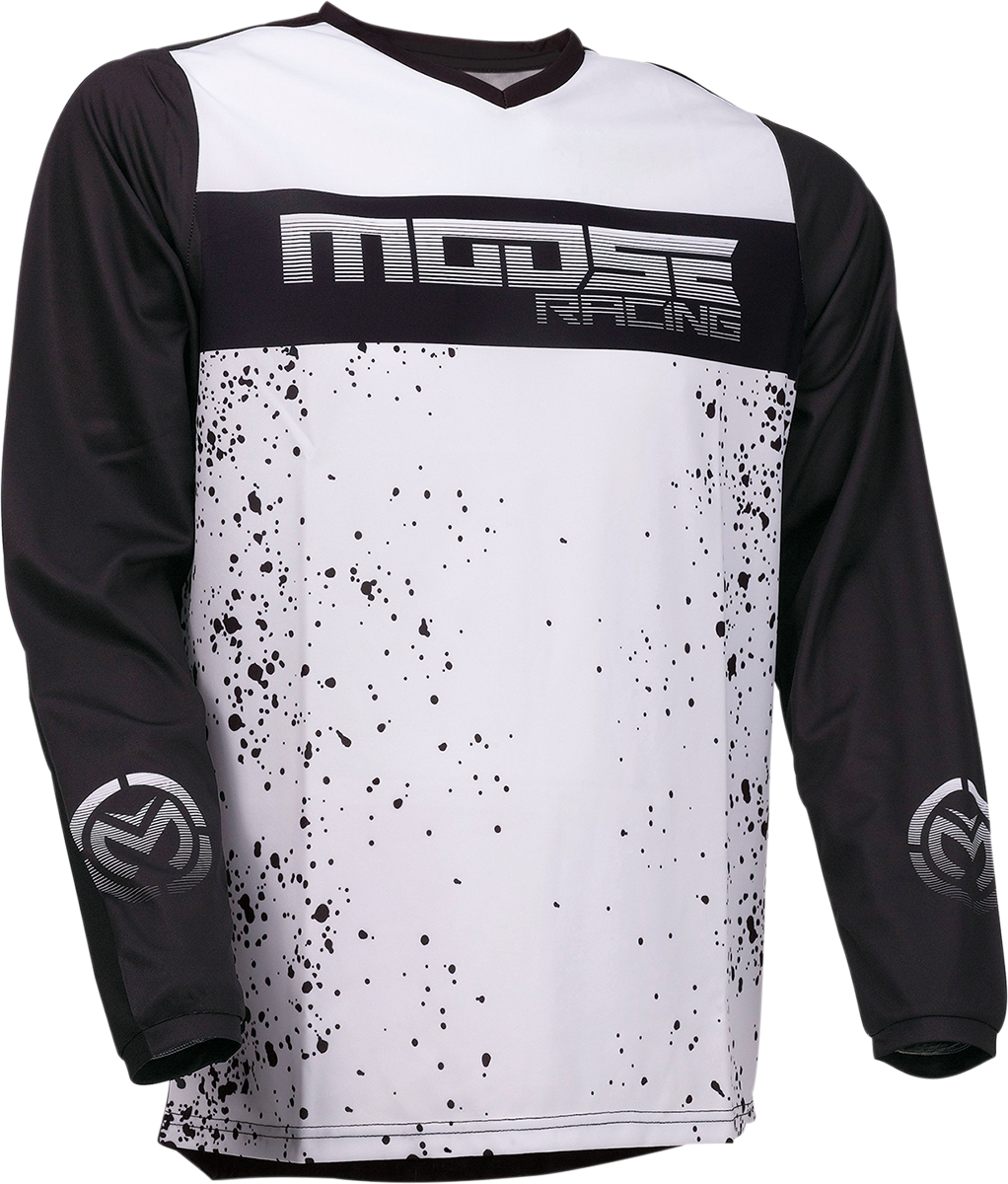 MOOSE RACING Qualifier Jersey - Black/White - 5XL 2910-6620