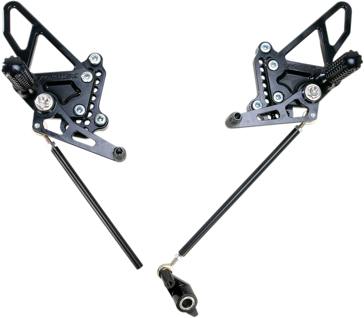 VORTEX Rearset - Black - Ducati RS198K