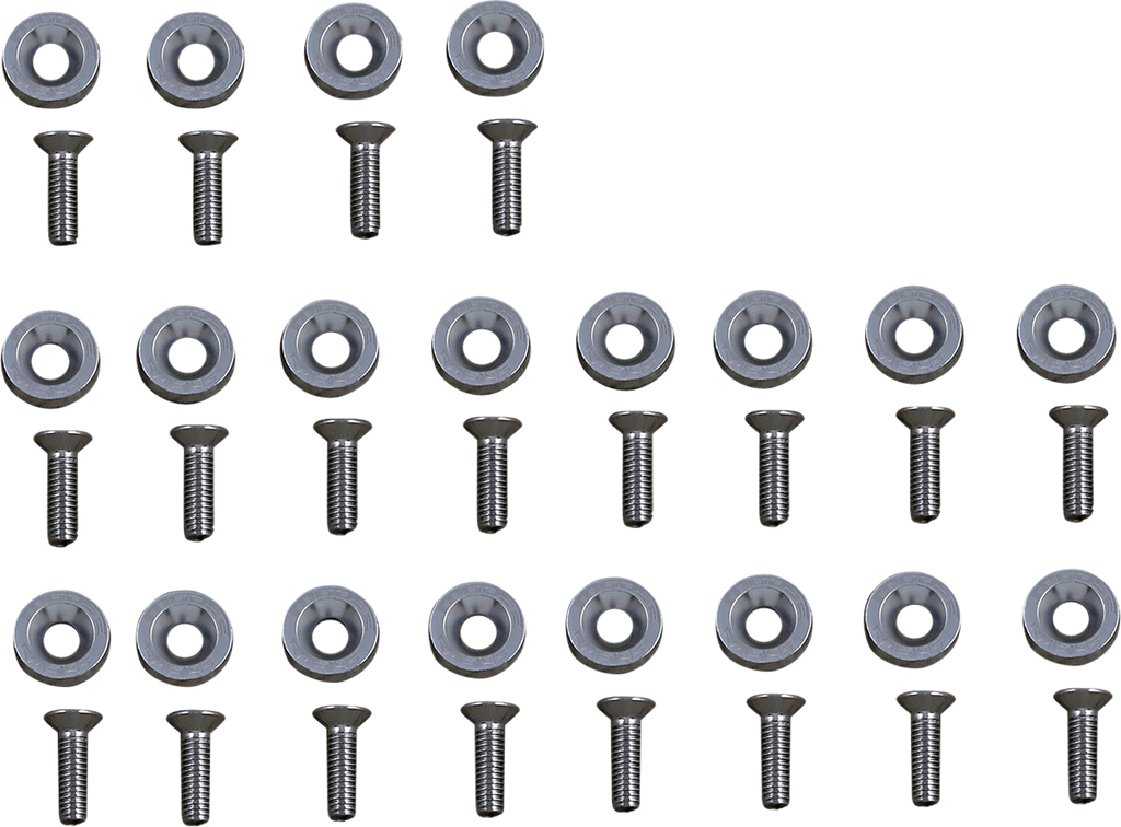 MOOSE RACING Fender Washer Kit - Silver 100-1014-PU