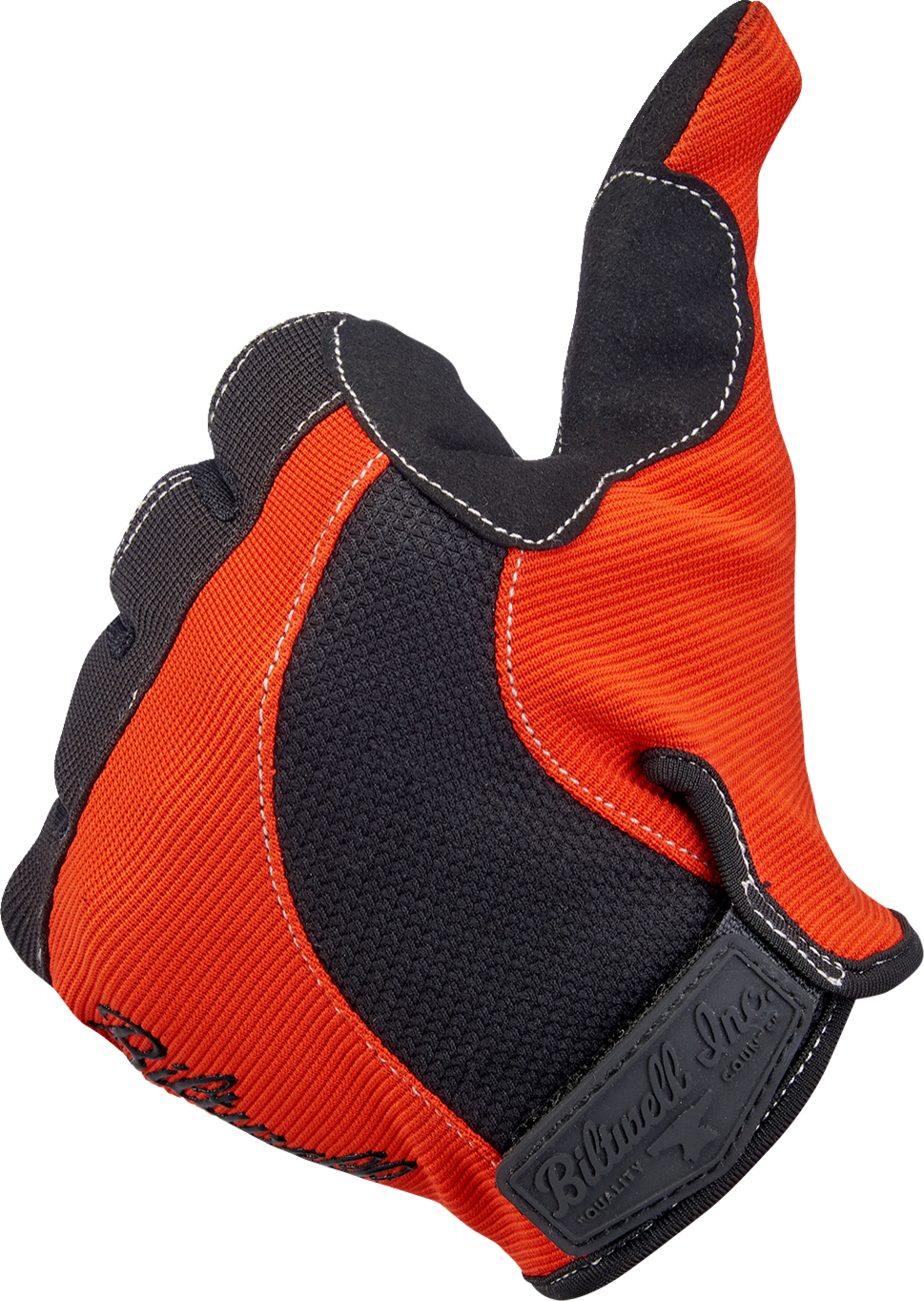 BILTWELL Moto Gloves - Orange/Black - Small 1501-0106-002
