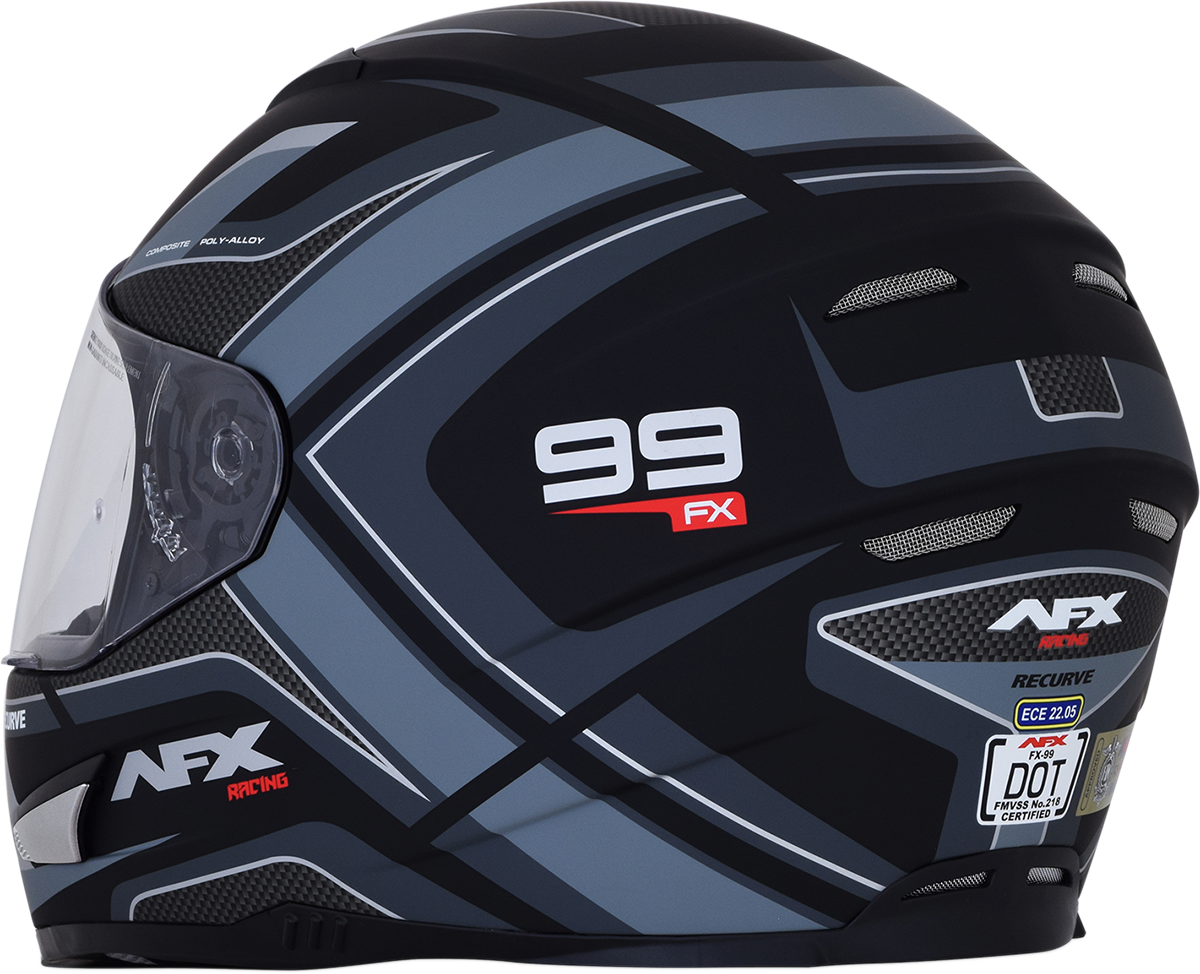 AFX FX-99 Helmet - Recurve - Matte Black/Gray - XL 0101-11139